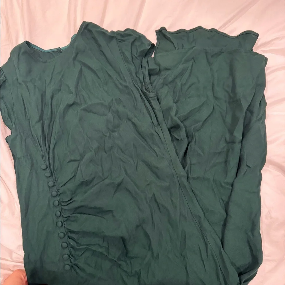 Reformation Emerald Green Frazier Dress 10 - Picture 7 of 8